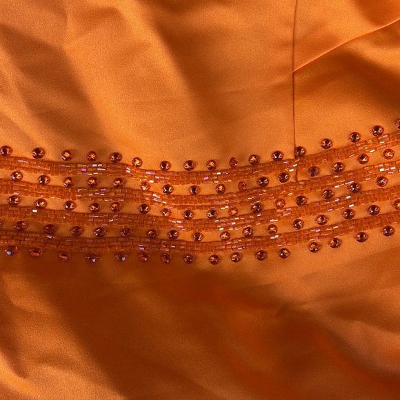 Jovani Strapless Gown Orange - Picture 7 of 7